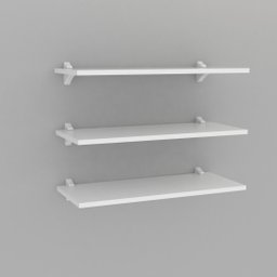 Kit 3 Prateleiras 60X25 + 6 Suportes Em Pp  Branco Linha Studio Brasforma K3Sb60X25X1.5Uv - 1