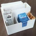 Ver imagem 3 de Kit 15 Portas Sachês Guardanapos Açúcar Organizador Multiuso Bancada Branco