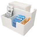 Ver imagem 1 de Kit 15 Portas Sachês Guardanapos Açúcar Organizador Multiuso Bancada Branco