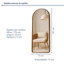 Ver imagem 3 de Espelho Moldurado MDF Cinamomo Fiore