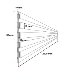 Painel Ripado Wpc Interno Low Várias Cores 2,90m X 15cm - 6