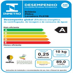Lava e Seca Philco PLS11B 10KG Inverter 16 Programas 220V - 7
