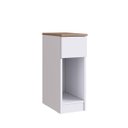 Ver imagem 3 de Mesa Lateral ou de Cabeceira 20cm Nicho e Gaveta Linea Branco/montana B134