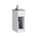 Ver imagem 2 de Mesa Lateral ou de Cabeceira 20cm Nicho e Gaveta Linea Branco/montana B134