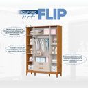 Ver imagem 4 de Guarda-Roupa para Quarto de Bebê 4 Portas Flip Bege/Areia Fosco/Savana