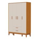 Ver imagem 2 de Guarda-Roupa para Quarto de Bebê 4 Portas Flip Bege/Areia Fosco/Savana
