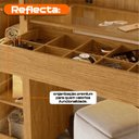 Ver imagem 7 de Penteadeira Camarim com Espelho 2 Portas com Vidro Reflecta e 1 Gavetas com Divisória Star