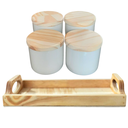 Ver imagem 5 de Kit Higiene Bebê 5 Pçs - Bandeja e Potes - Porcelana Branca