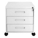 Ver imagem 3 de Gaveteiro Volante 3 Gavetas Branco - Ultra Móveis