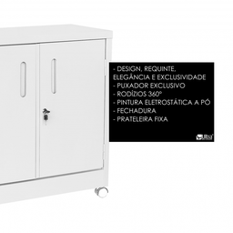 Armário de Aço Baixo Branco - Ultra Móveis - 3