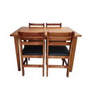 Ver imagem 5 de Conjunto Fixo Floresta Mesa 120x80 com 4 Cadeiras Estofadas Cor:mel