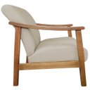 Ver imagem 3 de Poltrona Liz Base Madeira Linho - Doce Sonho Móveis - Bege