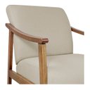 Ver imagem 5 de Poltrona Liz Base Madeira Linho - Doce Sonho Móveis - Bege