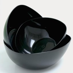 Saladeira Triangular Essential Coza Tigela 2,5l Cozinha Saladeira de Plastico Saladas Preta - 3