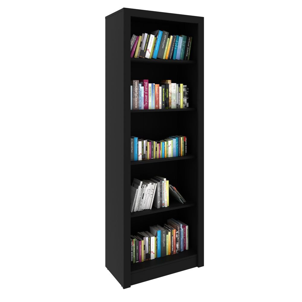 Estante para Livros ou Escritório 60cm 4 Prateleiras Preto Me4104 Tecno Mobili - 3