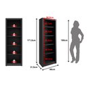 Ver imagem 2 de Estante para Livros ou Escritório 60cm 4 Prateleiras Preto Me4104 Tecno Mobili