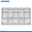 Ver imagem 3 de Closet Casal sem Portas 2 Módulos 6 Gavetas França -Mt- Rei de Casa Branco