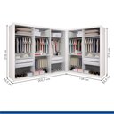 Ver imagem 2 de Closet Casal sem Portas 2 Módulos 6 Gavetas França -Mt- Rei de Casa Branco