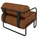 Ver imagem 7 de Poltrona Decorativa para Sala Industrial Kit 2 Kira K04 Sintético Marrom - Mpozenato
