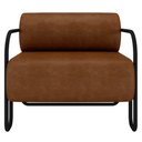 Ver imagem 5 de Poltrona Decorativa para Sala Industrial Kit 2 Kira K04 Sintético Marrom - Mpozenato