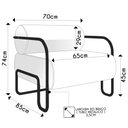 Ver imagem 4 de Poltrona Decorativa para Sala Industrial Kit 2 Kira K04 Sintético Marrom - Mpozenato