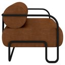 Ver imagem 6 de Poltrona Decorativa para Sala Industrial Kit 2 Kira K04 Sintético Marrom - Mpozenato