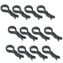 Ver imagem 4 de Conjunto 60 Presilhas para Calça Clips Prendedor de Cabides 8x2cm Preto Plástico