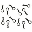 Ver imagem 1 de Conjunto 60 Presilhas para Calça Clips Prendedor de Cabides 8x2cm Preto Plástico