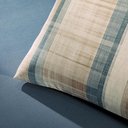 Ver imagem 3 de Jogo de Cama Solteiro Toque Acetinado Linen 2 Peças Estampa Xadrez Azul Altenburg