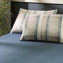 Ver imagem 2 de Jogo de Cama Solteiro Toque Acetinado Linen 2 Peças Estampa Xadrez Azul Altenburg