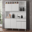 Ver imagem 2 de Kit Cozinha Compacta 130cm Com 6 Portas 1 Gaveta Alice Branco - AJL Móveis