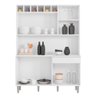 Kit Cozinha Compacta 130cm Com 6 Portas 1 Gaveta Alice Branco - AJL Móveis - 5