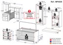 Ver imagem 5 de Quarto Infantil com Berço-Cômoda e Colchão Incluso Olívia Multimóveis Branco