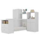 Ver imagem 2 de Quarto Infantil com Berço-Cômoda e Colchão Incluso Olívia Multimóveis Branco
