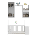 Ver imagem 6 de Quarto Infantil com Berço-Cômoda e Colchão Incluso Olívia Multimóveis Branco