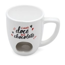 CANECA FONDUE AMOR É TUDO - 150ML + GARFO + VELA - 9