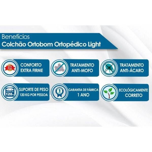 Colchão Casal Ortobom Ortopédico Light 138x188x24 - 3