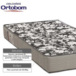 Colchão Solteiro Ortobom Ultra Physical Espuma D26 até 80kg - Antiácaro e Antialérgico 88x188x17cm - 4