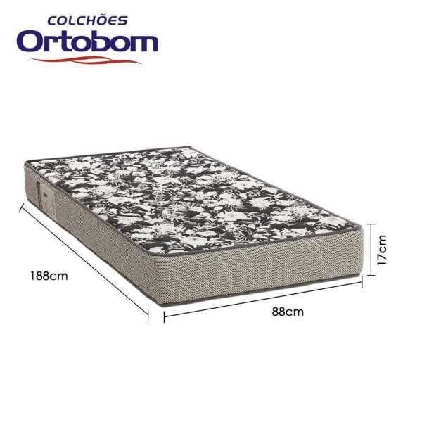 Colchão Solteiro Ortobom  Ultra Physical Espuma D26 até 80kg - Antiácaro e Antialérgico 88x188x17cm - 2