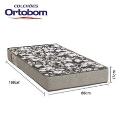 Colchão Solteiro Ortobom Ultra Physical Espuma D26 até 80kg - Antiácaro e Antialérgico 88x188x17cm - 2