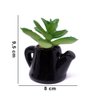 Kit 06 Suculentas Artificiais com Vaso de Cerâmica 9,5x8x6 Cm - D'rossi - 4