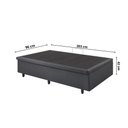 Ver imagem 3 de Box Baú 96x203x34 Cm Abertura Lateral Courino Linho Preto