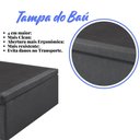 Ver imagem 7 de Box Baú 96x203x34 Cm Abertura Lateral Courino Linho Preto