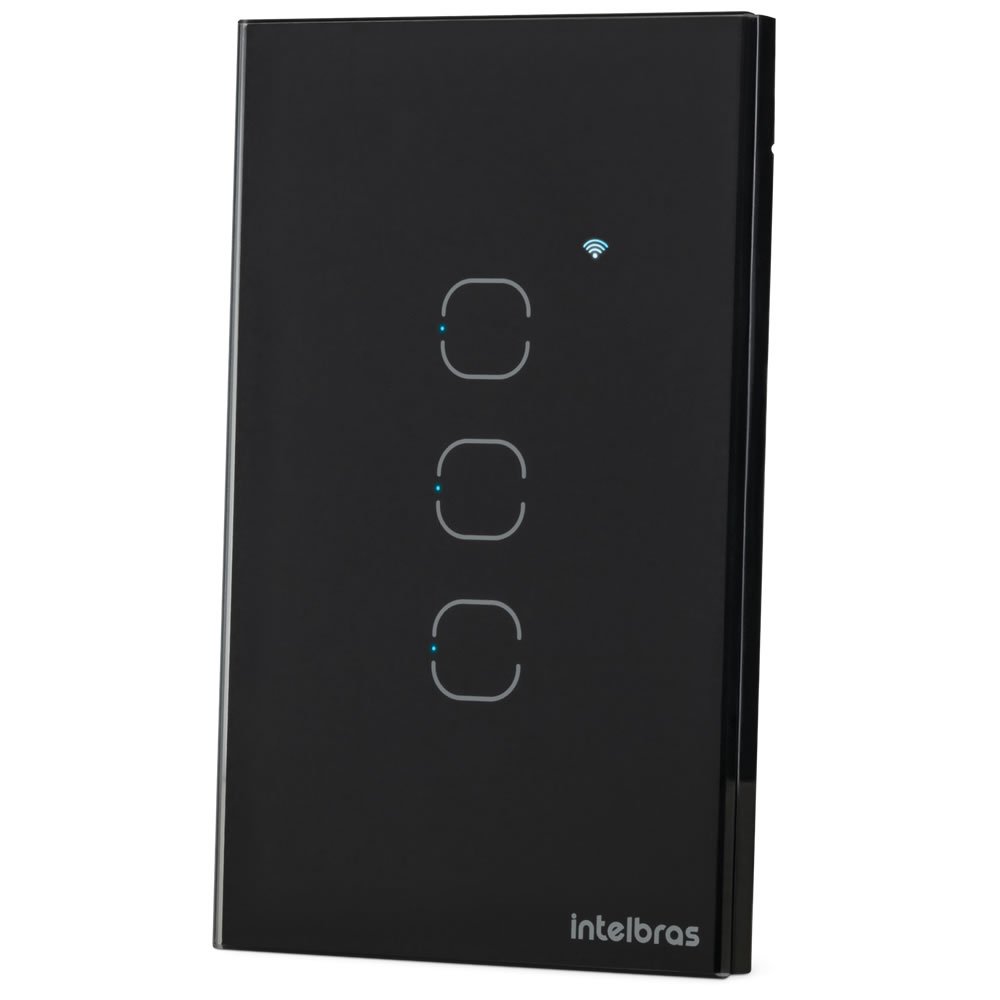 Interruptor Smart Wi-Fi Touch 3 Teclas EWS 1003 Preto Intelbras - 3