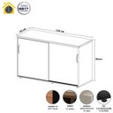 Ver imagem 2 de Armário Escritório 120cm 2 Portas de Correr e Prateleiras F5 Cor:branco