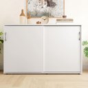 Ver imagem 3 de Armário Escritório 120cm 2 Portas de Correr e Prateleiras F5 Cor:branco