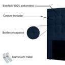 Ver imagem 4 de Cabeceira King 1,95m Santiago Suede - Pallazio Azul Marinho
