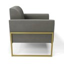Ver imagem 4 de Poltrona Base Industrial Alta Dourado Marisa Suede D03 - D’Rossi Grafite