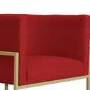 Ver imagem 4 de Poltrona Decorativa Luana Requinte Suede Cores - DS Estofados - Vermelho
