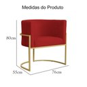 Ver imagem 7 de Poltrona Decorativa Luana Requinte Suede Cores - DS Estofados - Vermelho